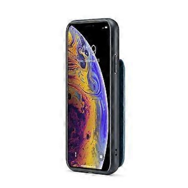 Crazy Horse PU -kotelo iPhone XR:lle Blue