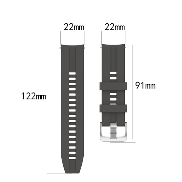 Huawei Fit GT/GT2 -silikoniranneke, musta, 1 kpl