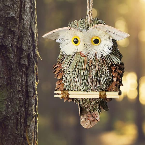 Uggla Hänge Macrame Väggdekor Vävda Uggla Jul Dekoration Cra