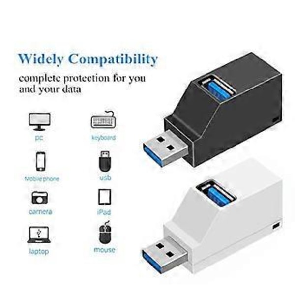 USB Konverter USB3.0 Hub 3 Port Utvider HUB USB2.03.0 Splitter Datamaskin USB Én