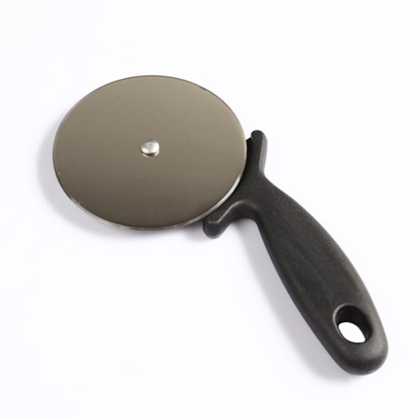 2 st svart rostfritt stål hjul slicer bakverk nonstick pannkaka