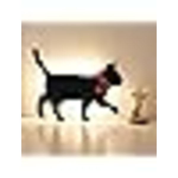 Kreativ söt svart katt siluettlampa Romantisk katt nattlampa I