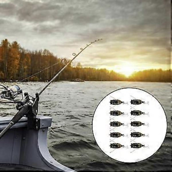 10 Stk. Hårde Agn Cicada Saltvand Guld(Sort) Black