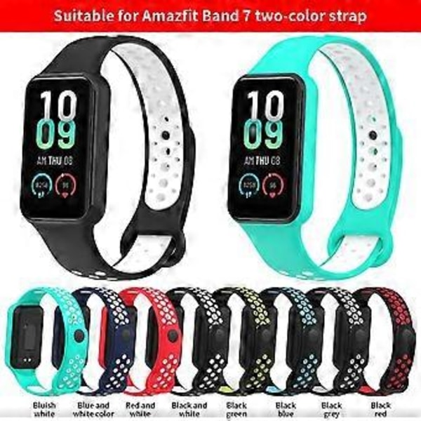 Klockarmband för Amazfit Band 7 Smarta Tillbehör Silikon Justerbart Ersättningsarmband A01