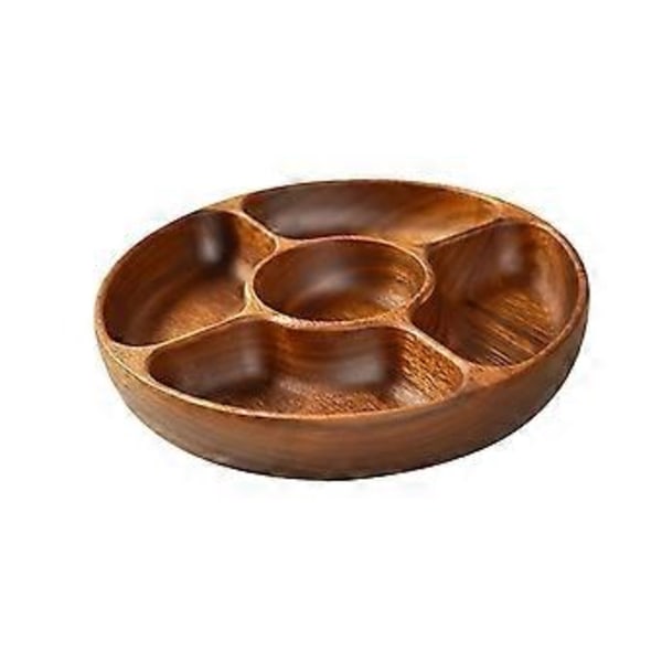 Serveringsbakke Tørret Frugtskål Madopbevaringsbeholder Trækasse Appetitvækkerfad til Hjemmet Bordplade Bordpynt Brød (29x29x4,5cm) 29x29x4.5cm