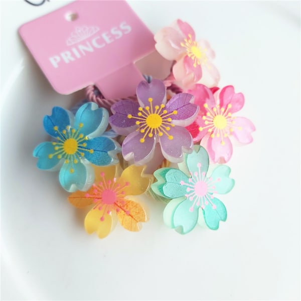 6 Pcs Soft Cute Scrunchy Hair Accessories for Children  Glow in T