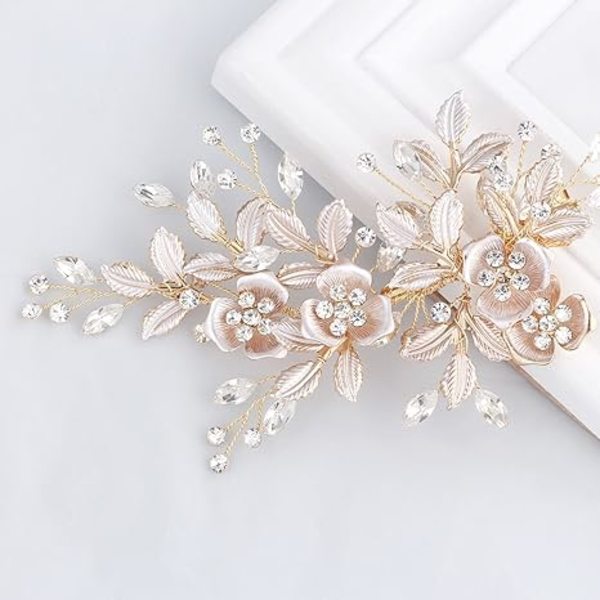 Bryllupshårklemmer Rhinestone Brudens Hårkam Brudens Bryllupshår