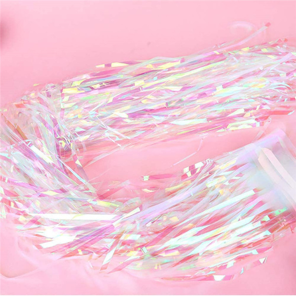 2 kappaletta XtraLarge Iridescent Fringe -verho, 3,28x8 jalkaa -Iride