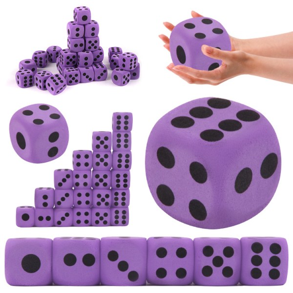 2pcs Large Size Eva Foam Dice 3.8cm Digital Entertainment Game D