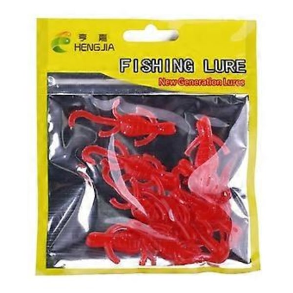 SO103 10 STK 5cm/1g Gecko-formet Simuleringsfisk Agn Mykt Agn for Fiske Red