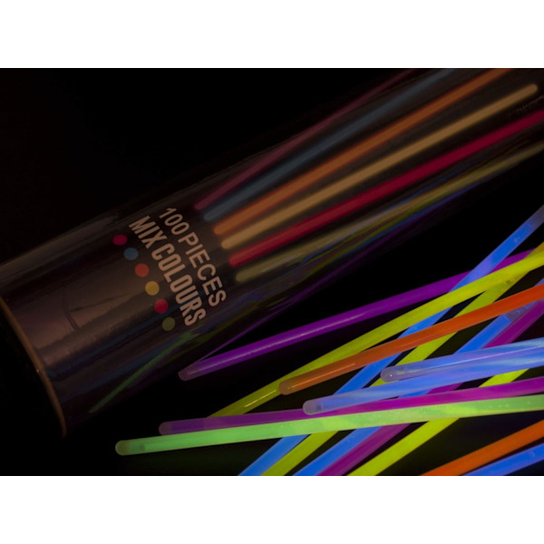 100 Fluorescerende Armbånd + 100 Forbindelser - Premium Kvalitet