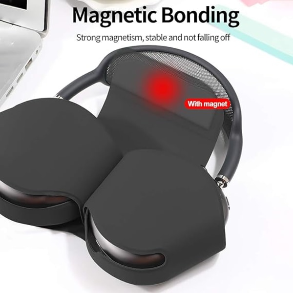 (Svart) Airpods Max-fodral, automatisk vilolägesfunktion skyddande Hea