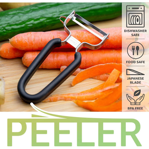 Tysk Universal Super Sharp Rustfrit Stål Grøntsagsskræller