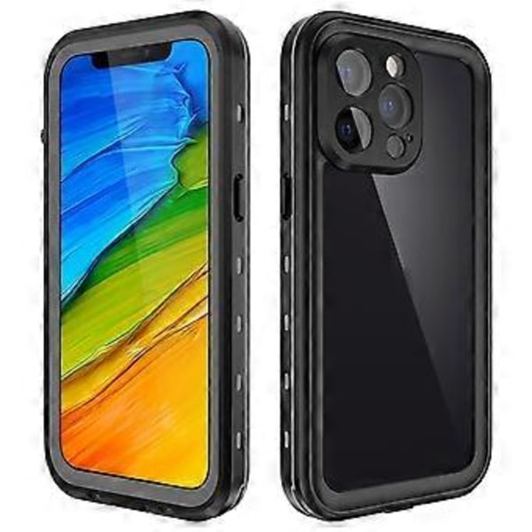 Iskunkestävä vedenpitävä PC + TPU -kotelo iPhone 13 Prolle Black