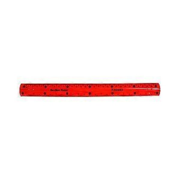 30 cm joustava viivain suora viivain taipuisa viivain värikäs viivain mittaustyökalu pehmeä viivain koulu toimistotarvikkeet punainen Red