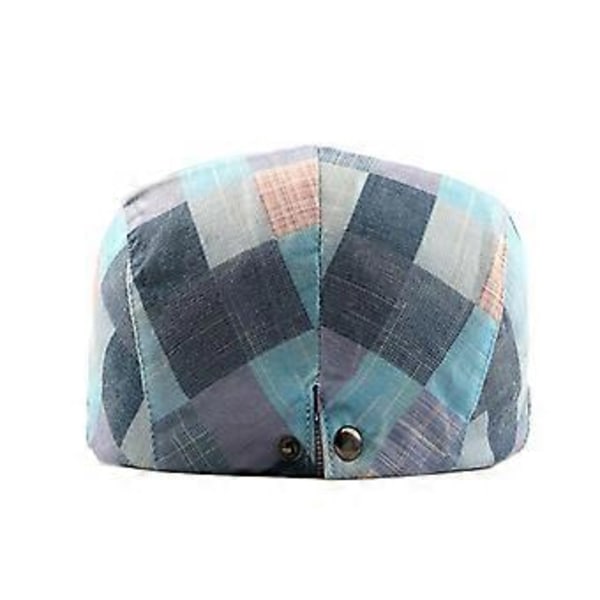 1 stk Britisk rutete beret utendørs fritids Newsboy Cap (Rosa)