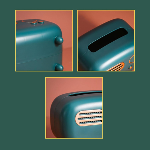 1 stk. Grøn Tissue Box Covers, Plastik Vintage Radio Formet Tissue