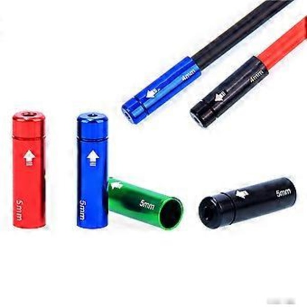 10 st Växelvajer Ändhylsor, 4mm/5mm Cyklar Bromsvajerhölje Ändhylsa Växelvajer Ändhylsor blå 5mm blue 5mm