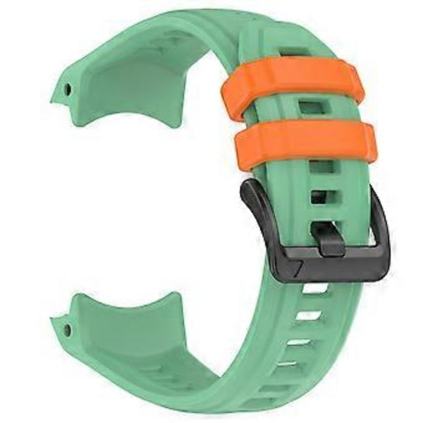 Til Garmin Instinct 3 45mm Urrem 22mm Silikone Udskiftningsrem Rainforest Green + Orange