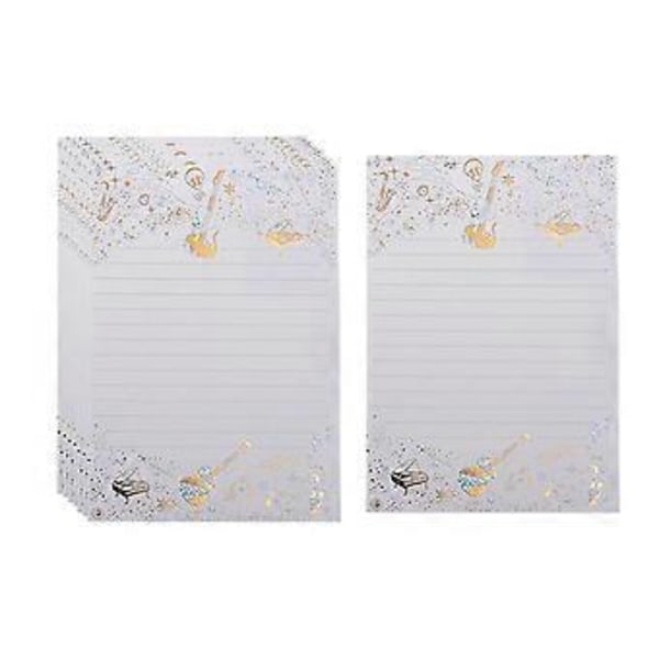 8x Inbjudningsbrev Skrivpapper Hälsningspapper Linjerat Skrivpapper Present (Vit B) White B