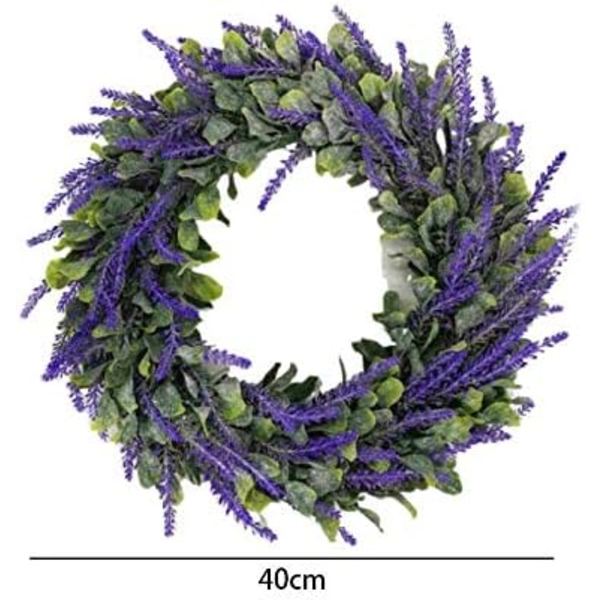 Kunstig lavendel blomsterkrans lavendel dekoration dørkrans