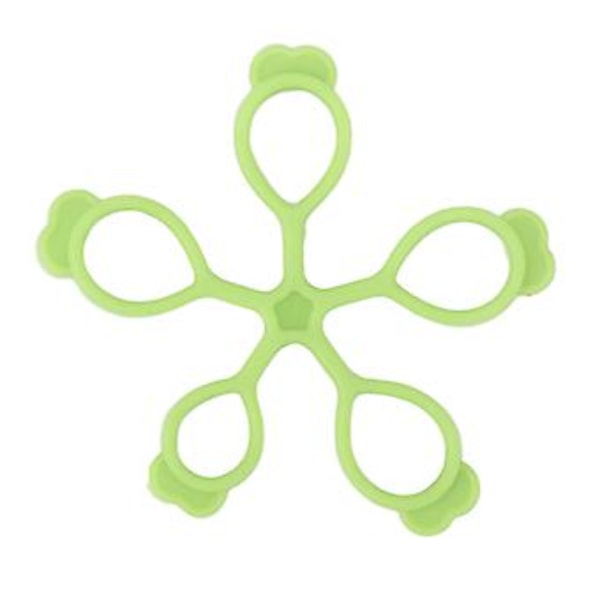 Silikone Fingerstrækker Blomsterform Springback Dekompression Håndgreb Forstærker til Kontor Udendørs (Lysegrøn 3 kg) Light Green 6.6lb