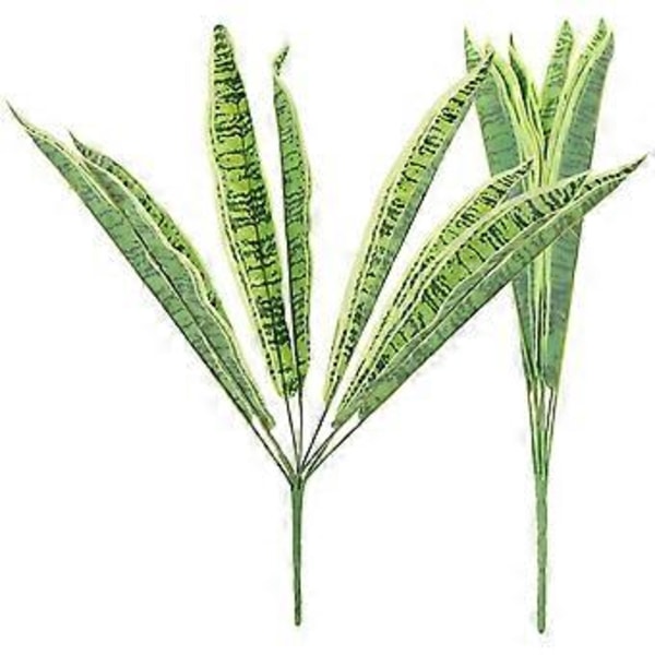 2 stk. Kunstig Slangeplante Falsk Sansevieria Kunstige Potteplanter for Innendørs Utendørs