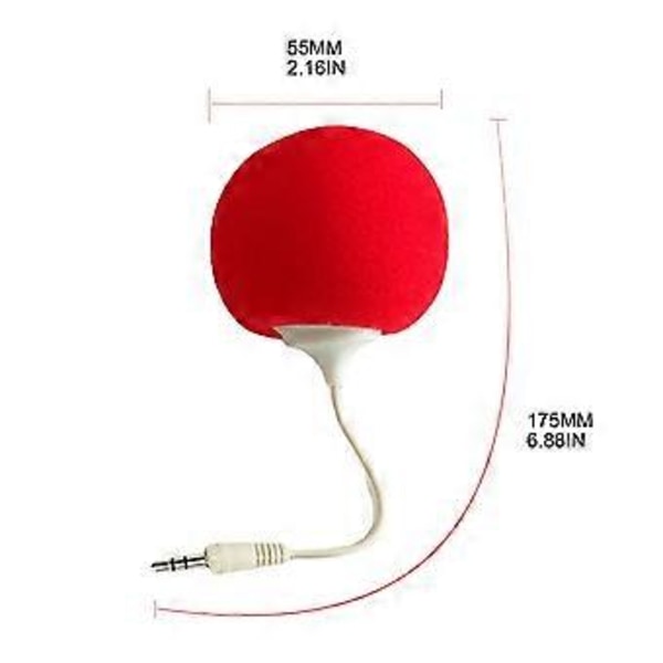 Bärbar Audiohögtalare Mini Bollhögtalare 3,5 mm Lämplig för Sovsal Hushåll Kontor Present till Pojkvän Flickvän orange orange
