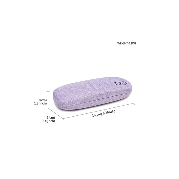 Lilla - Linne Canvas Hard Glasses Case Mikrofiber Stoff Glasse
