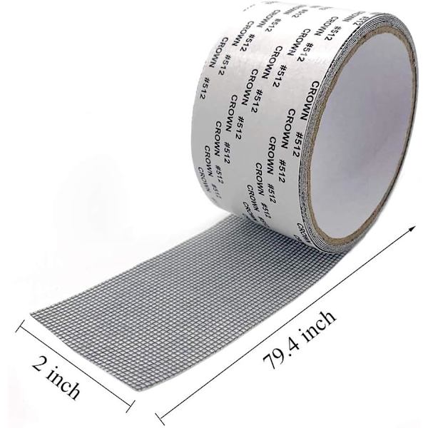 2-pack Fönstermyggskyddsreparationssats Svart Tejp, 2x80'' Starkt Lim