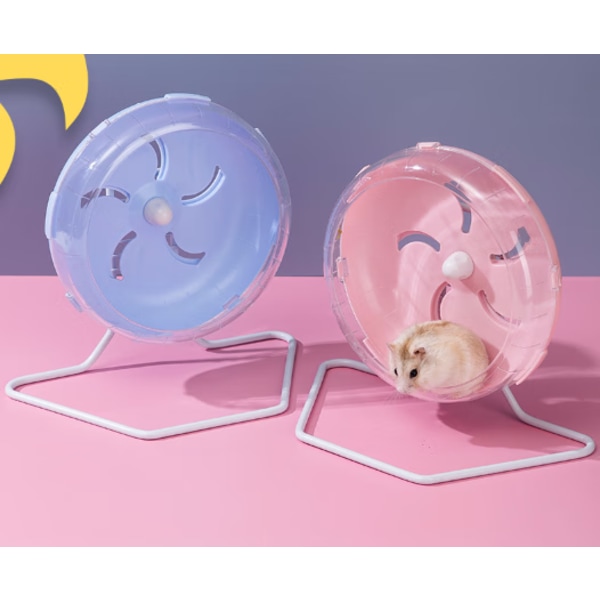 Blå 12cm Gennemsigtig Løb Hamster Plastik Træningshjul Sma