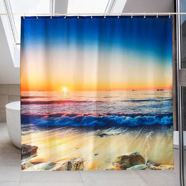 Shower Curtain Anti Mildew Waterproof Bathroom Curtain Hook Polye