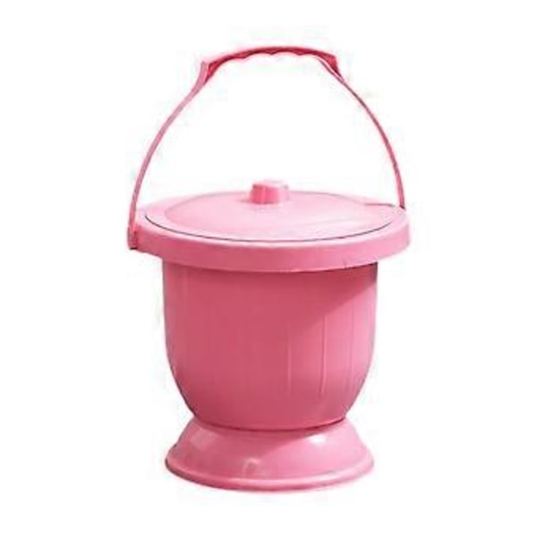 Kammare Pottspottkopp med Lock Förtjockad Urinflaska Natturinal Portabel Spottkopp Urinal Potta för Camping Barn Vuxna (Rosa S) Pink S