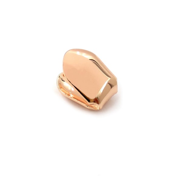 2 stycken 14k guldpläterade mun-tänder, släta tänder, övre tand Sin