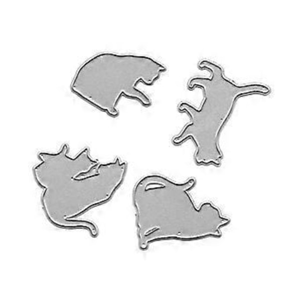 til Kat Metal Skærestencils DIY Scrapbooking Album Stempel Papirkort Prægning Lysegul