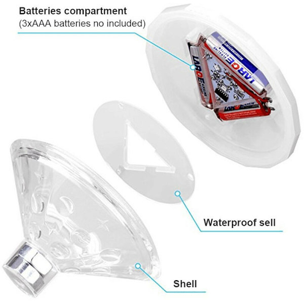 LED Disco Aqua Glow Undervands Flydende Lys Multi Farve Blinkende