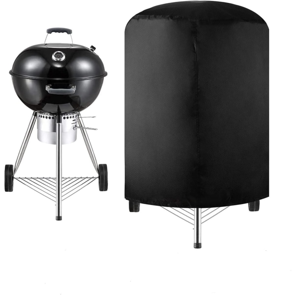 BBQ-överdrag, 30 tum runt vattentätt grillöverdrag med vindpr