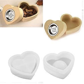 4 Sæt Resin Krukkeforme, Silikoneforme til DIY Røgelsesvarmer, Epoxy Resin Støbeforme Non-Stick Let at Afforme A