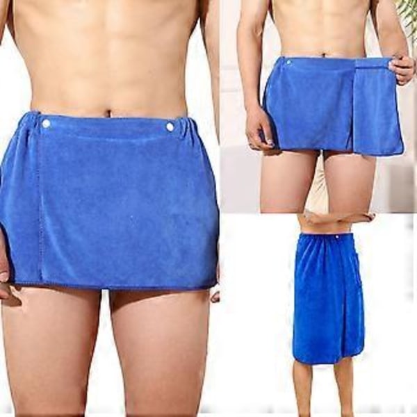 Strandhandduk i korallfleece för män, snabbtorkande absorberande badhandduk för utomhusbruk, lindad simning, fitness, badrock, brun brown