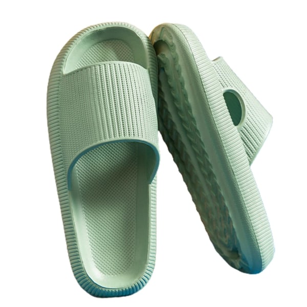 Ultra-bløde hjemmesko til kvinder Eva Open Toe Slide On Sandaler Skridsikre brusebadssko til hus indendørs.36 37.Grøn