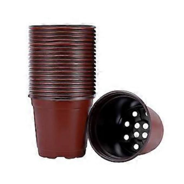 DOITOOL 20 stk. Plast Planteblomsterpotter Planteskole Frøplanter Potte Lett Tofarget Universal Blomsterplantebeholder Startpotter