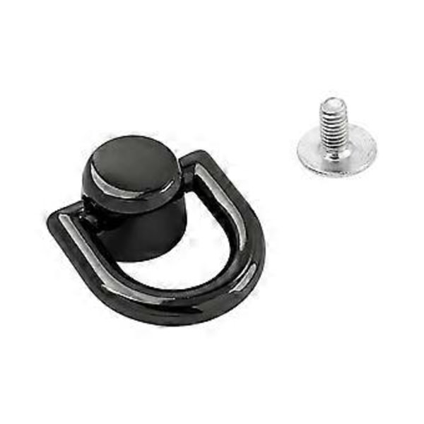 Gull D-ringer Stud for DIY Veskelaging og Personalisering Metall Roterbare Kulehodeknapper Enkel å Installere pistol svart gun black