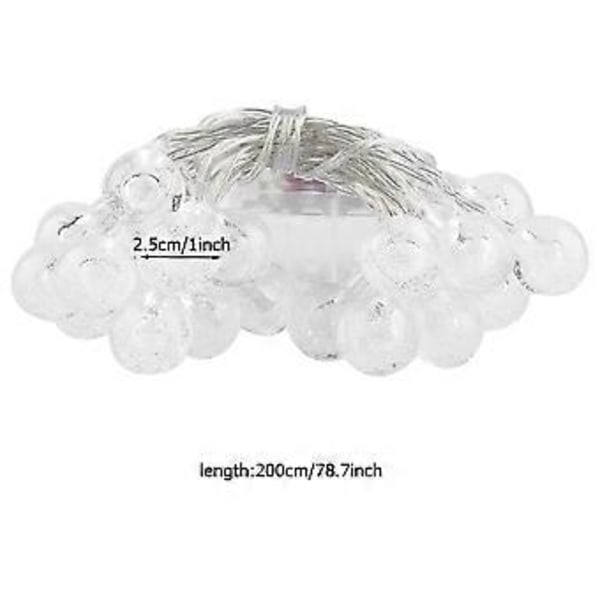 2 meter 20 LED pærer Krystal Kugle Lampe Lysstreng Fe Lys Party Dekoration