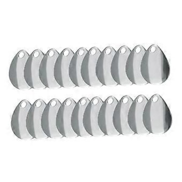 Fiskeskje Spinner - Spinner Fiskeskjeer for Slukfremstilling Fiskeutstyr DIY Fisketilbehør 20 stk. (SølvB) Silver B