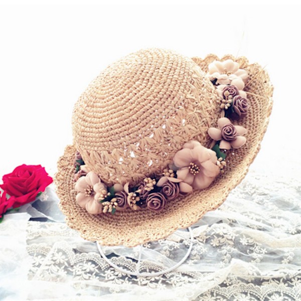 2-delt sæt med blomsterkrans til hoved og armbånd, justerbar blomsterkrans med blomsterarmbånd, velegnet til bryllupper og fester (lilla)