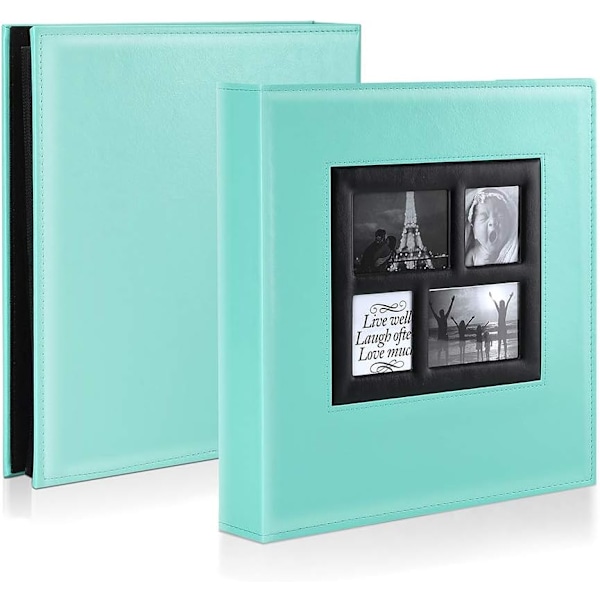 Fotoalbum 600 fickor (60 ark, 120 sidor, Teal) 10x15cm Larg