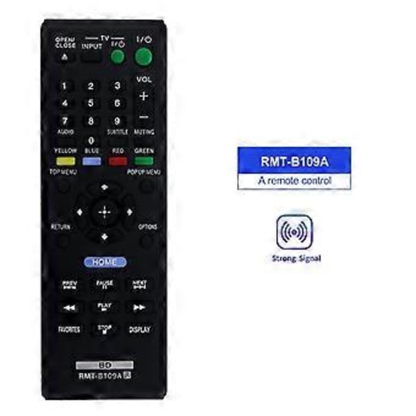 Fjernbetjening RMT-B109A erstatning for Sony DVD-afspiller BDP-S380 BDP-S580 BDP-S480 BDP-BX38 BDP-S280 BD