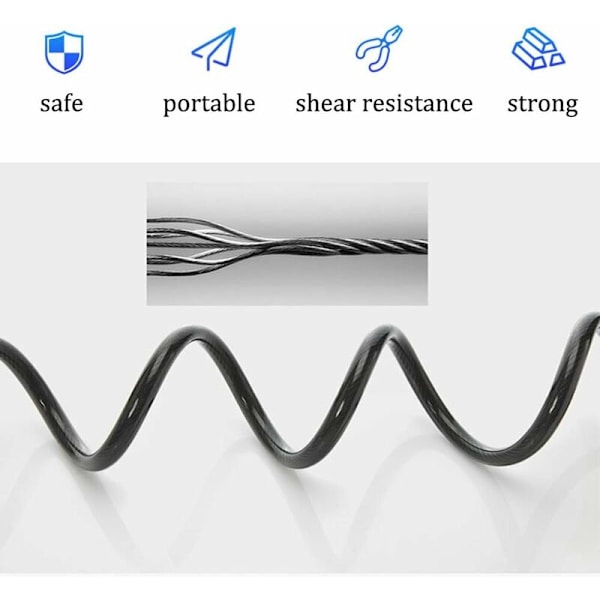 Cykellås, Justerbart Cykellås 4-siffrig Smart Kod 60cm x 11mm Kabel Anti-stöldhänglås Cykellås för Cyklar Scooter Motorcyklar Grind Cykelbarnvagnar och Annan Utrustning,V