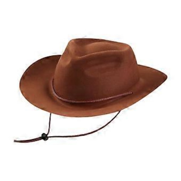 Cowboyhatt for barn, solbeskyttelse, for fiske, sceneopptredener og camping (mørkebrun) Dark Brown