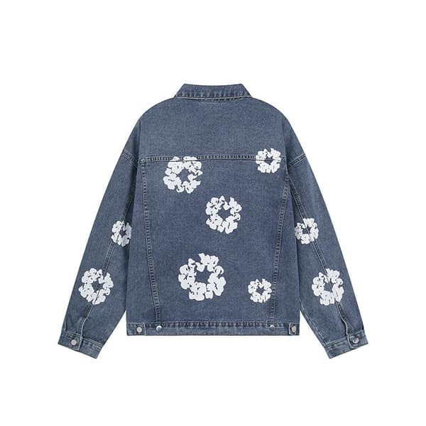 Denim Tears Denimjacka, Tryckt Mångsidig Jacka - Blå - Storlek S Blue S